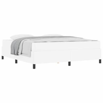 Bedframe met matras met matras Wit 180 x 200 cm Kunstleer