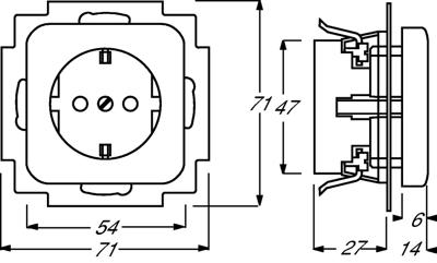 ABB 2CKA002013A4706 Apparaatinzetstuk IP20 Zwart, Diepzwart (RAL 9005)