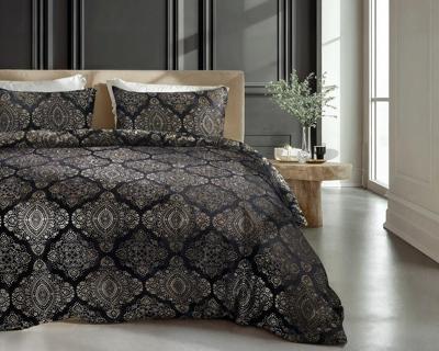 RoyalTextile - Glamour Art Foil Dekbedovertrek Flanel - Zwart - 240 x 220 RoyalTextile - Glamour Art Foil Dekbedovertrek Flanel - Zwart - 240 x 220