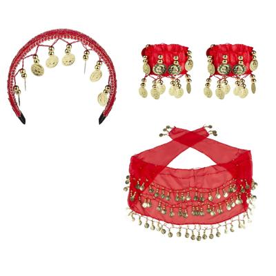 Boland Belly dance set rood, 3dlg.