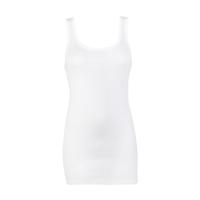 Singlet hemd dames - Katoen - Carola - onderhemd - Zonder zijnaden - hemdjes dames Brede bandjes - wit - thumbnail