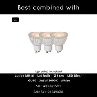 Lucide TUBE - Plafondspot - 2xGU10 - Wit - thumbnail