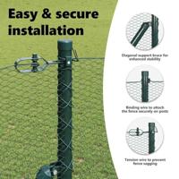 VidaXL Afrasteringspaal groen 25 x 1,2 m (13 mm gaas) staal - thumbnail
