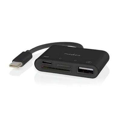 Nedis USB-Hub | 1x USB-C | 1x USB A / 1x USB-C | 4-Poorts poort(en) | USB 2.0 | USB Gevoed | SD & MicroSD - CCGB64780BK01 Nedis USB-Hub | 1x USB-C | 1x USB A / 1x USB-C | 4-Poorts poort(en) | USB 2.0 | USB Gevoed | SD & MicroSD - CCGB64780BK01