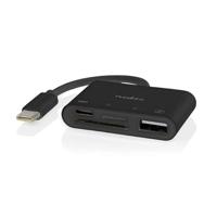 Nedis USB-Hub | 1x USB-C | 1x USB A / 1x USB-C | 4-Poorts poort(en) | USB 2.0 | USB Gevoed | SD & MicroSD - CCGB64780BK01 - thumbnail
