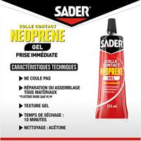 Adesivo a contatto in gel di neoprene extra forte - SADER - Tutti i materiali - Adesione immediata - Tubetto da 125 ml - thumbnail