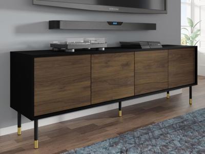 Tv-meubel SHERLOCK 4 deuren catania eik/zwart