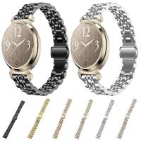 By Qubix - Metalen schakelbandje - Zilver - Compatible met Garmin Lily 2 - Compatible Garmin bandje - thumbnail