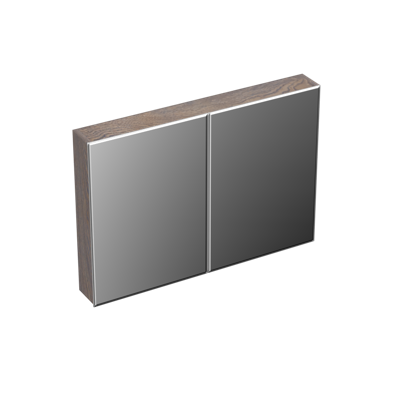 Spiegelkast Forzalaqua Uni 100x68.5x12.5 Cm 2 Deuren Tweezijdig Spiegel Eiken Silver Grey Spiegelkast Forzalaqua Uni 100x68.5x12.5 Cm 2 Deuren Tweezijdig Spiegel Eiken Silver Grey