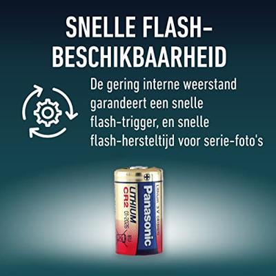 Panasonic CR2, 3 volt Photo Lithium batterij - thumbnail
