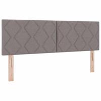 vidaXL Boxspring Bed met Matras & LED Taupe 140x190 cm Stof - thumbnail