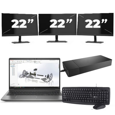 HP ZBook Power G8 - Intel Core i7-11e Generatie - 15 inch - 16GB RAM - 256GB SSD - Windows 11 + 3x 22 inch Monitor HP ZBook Power G8 - Intel Core i7-11e Generatie - 15 inch - 16GB RAM - 256GB SSD - Windows 11 + 3x 22 inch Monitor