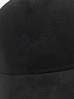 PEGADOR / trucker cap Cursive Suede in zwart - thumbnail