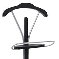 VidaXL Kledingbutler 45x35x107 cm zwart en grijs - thumbnail