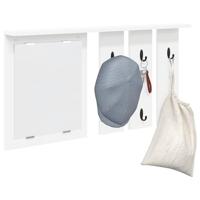 Wandgemonteerde kapstok Wit 85 x 10 x 45 cm Bewerkt hout - thumbnail