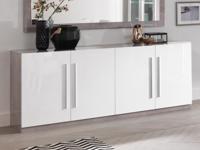 Dressoir GRENADE 4 deuren hoogglans marmer/hoogglans wit - thumbnail