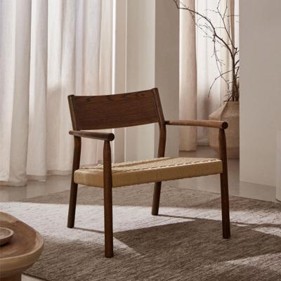 Kave Home Fauteuil 'Yalia' Eikenhout, kleur Walnoot