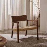 Kave Home Fauteuil 'Yalia' Eikenhout, kleur Walnoot - thumbnail