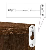 Wandrekken kubus 2 st 30x15x30 cm gerookt bruin eiken - thumbnail