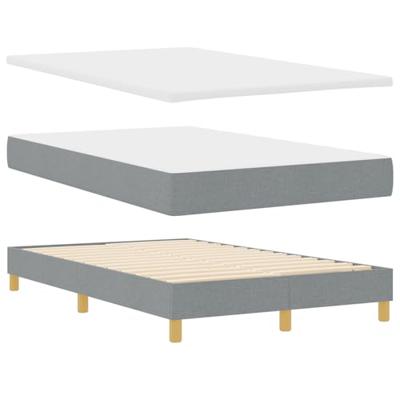 Boxspringbed met matras met matras Lichtgrijs 120 x 200 cm Stof