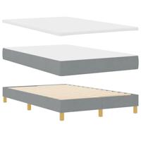 Boxspringbed met matras met matras Lichtgrijs 120 x 190 cm Stof - thumbnail