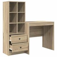 Bureau met lade 2 pcs Sonoma Eiken - thumbnail