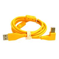 Chroma Cables USB-A To USB-B 1.5m Yellow Angled - thumbnail