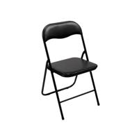 Perel folding chair padded Campingstoel Zwart FP168B - thumbnail