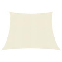 VidaXL Zonnezeil 160 g/m² 4/5x4 m hdpe crèmekleurig - thumbnail
