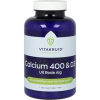 Vitakruid Calcium 400 & D3 uit Rode Alg Kauwtabletten - thumbnail