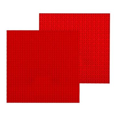 32 * 32 kleine deeltje DIY Building Block bodemplaat 25.5 * 25.5 cm bouwsteen muur accessoires speelgoed voor kinderen (rood)
