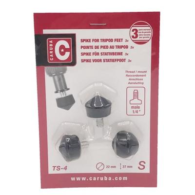 Caruba 1/4" Tripod Spike Rubber / 22mm (3 stuks)