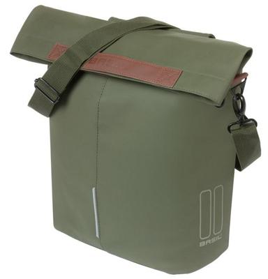 BASIL Tas city shopper groen | mik hooks | 16l