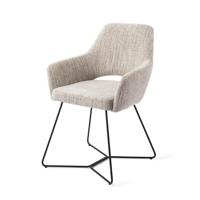 Jesper Home Yanai eetkamerstoel Caramel Grid beehive black - thumbnail