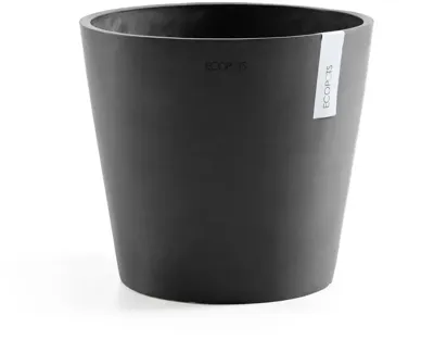 Ecopots Amsterdam Donkergrijs Ø25 x H22 cm