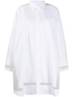 Maison Margiela sheer trimmed shirt dress - White - thumbnail