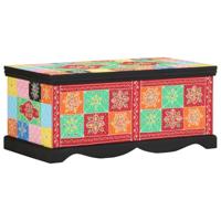 Salontafel 90x50x40 cm massief mangohout meerkleurig - thumbnail