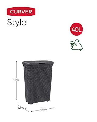 Curver Style wasbox 40 L antraciet - thumbnail