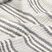 VidaXL Plaid strepen 220x250 cm katoen grijs en wit - thumbnail