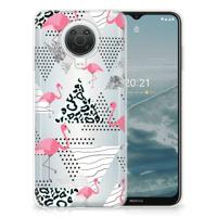 Nokia G20 | G10 | TPU Hoesje | Flamingo Triangle - thumbnail