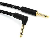 Fender Deluxe Cables instrumentkabel 7.5m zwart recht+haaks - thumbnail