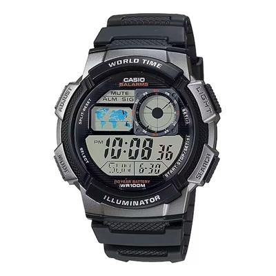 Casio WORLD TIME ILLUMINATOR Zwart (Ø 43 mm) Heren horloge