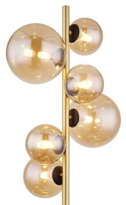 Globo Staande vloerlampRiha zwart met goud - 56135-6S