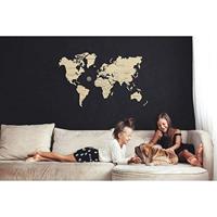 Wooden City wereldkaart 83 x - thumbnail