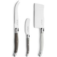 Lou Laguiole houten kaasmessen set 3-delig - thumbnail