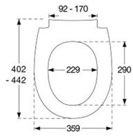 Pressalit Sway uni closetzitting met softclosing en quickrelease wit 970000-d05999 - thumbnail