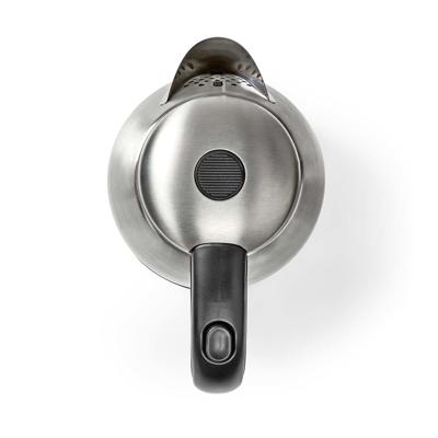 Nedis Waterkoker | 1.7 l | Roestvrij Staal | Zilver / Zwart | 360 graden draaibaar | Verborgen verwarmingselement | Strix®-controller |
