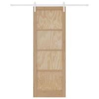 schuifdeur met beslag 83x232 cm massief grenenhout - thumbnail