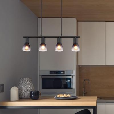 Globo Zwarte hanglampSatella 4-lichts - 54312-4H