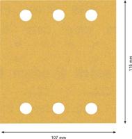 Bosch Accessoires expert c470 schuurpapier voor vlakschuurmachines 115 x 107 mm, k180 10-delig - 2608900894 - thumbnail